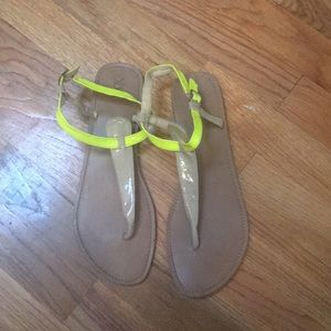 Forever 21 sandals with neon